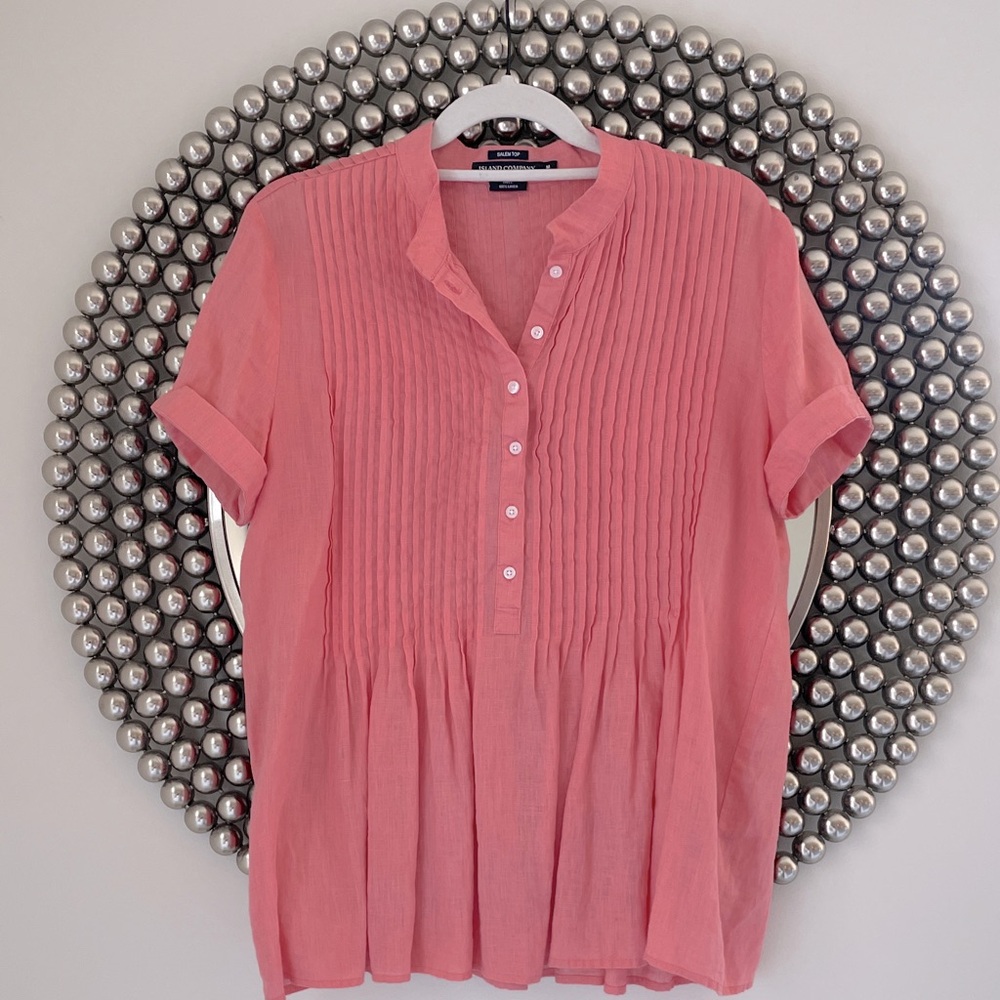 Island Company Salem Top in Seafire Linen